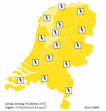 KNMI: Dinsdagmiddag Code Geel Vanwege Onweersbuien En Windstoten | InfoLeek